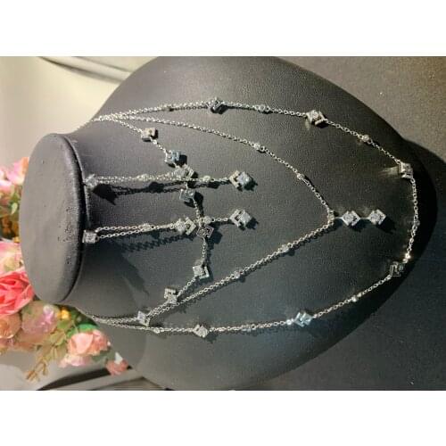 AccKing 2pcs Bridal Zirconia Full Jewelry Sets For Women Party, Luxury Dubai Nigeria CZ Crystal Wedding necklace sets