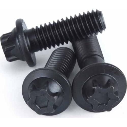 M5 M6 Grade 12.9 Black Torx-Head Bolts Hexagon Plum Flange Screws
