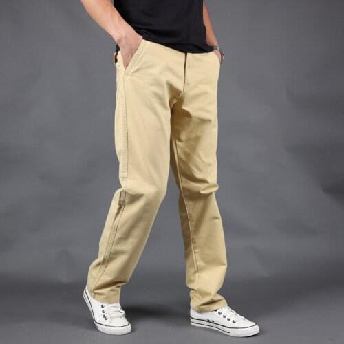 Men Fashion Casual Pants Autumn Winter Male High Quality Solid Color Trousers Mens New Arrival Comfortable Cargo Pants