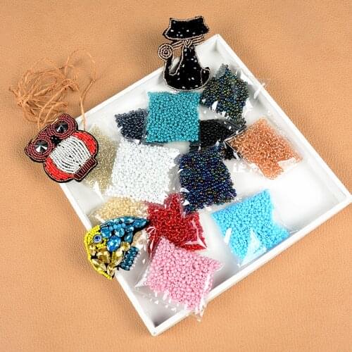 20g/bag acrylic rice beads crafts mixed 4mm perforated art jewelry making handicraft materials