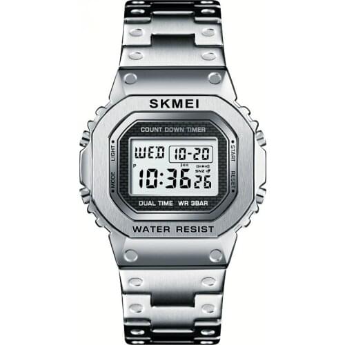 Sport Chronograph Countdown Digital Watch For Men Steel Digital Men Watches Waterproof Wristwatch Relogio Masculino Reloj hombre