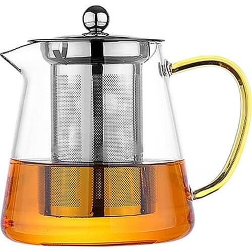550ML Colorful Heat-resistant glass Teapot With filter,Tea Pot Can Be Heated Directly on Fire Strainer Heat Coffee Pot Kettle