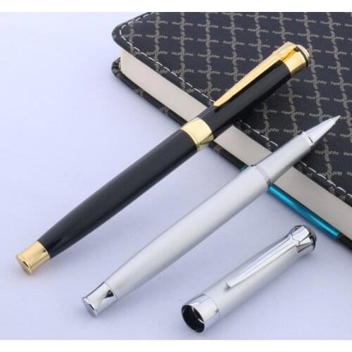 CHOUXIONGLUWEI black metal Crown new silver Iridium student Rollerball Pen