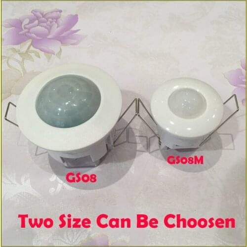 Two Size PIR Motion Sensor Detector Infrared Home Office 110-240V 360 Degree Motion Sensor Detector Light Switch free shipping