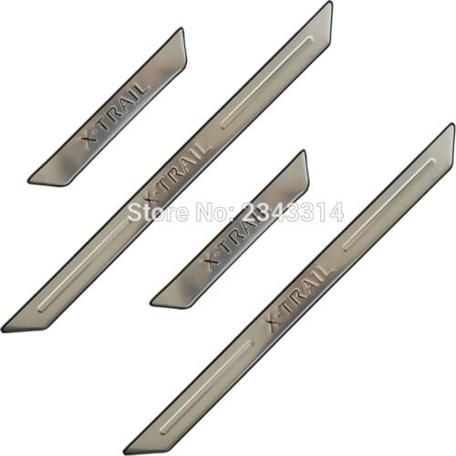 For Nissan X-TRAIL T31 2008-2012 2013 Accessories Stainless Door Sills Scuff Kick Plate Protectors Trim Guard Cover Car Styling