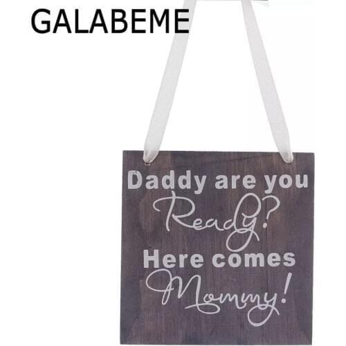 Galabeme 1PCS 12cmX12cm Wooden Wedding Signs Photo Props Hanging Wedding Signs Decors rustic wedding decoration centerpieces