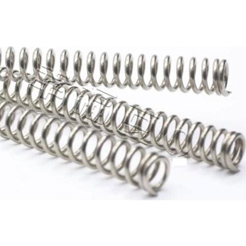 Compression Spring, 0.3mm 0.4mm 0.5mm 0.6mm 0.8m 304 Stainless Steel Long Spring, Outer Dia 3-6mm Length 300mm