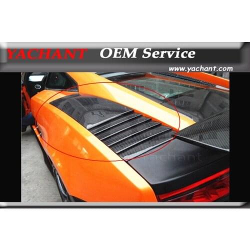Car-Styling Carbon Fiber Bodykits Fender Vent Fit For 2003-2014 Gallardo LP550 LP560 LP570 OEM Style Rear Fender Vents