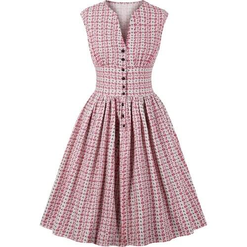 Summer Dress Vintage Rockabilly Dress Jurken 60s 50s Retro Big Swing Floral Pinup Women Audrey Hepburn Dress Vestidos