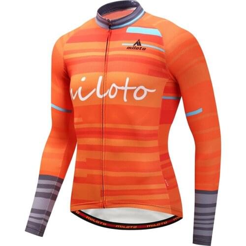 Miloto Men Spring Autumn Long Sleeve Cycling Jersey cycling clothing maillot ciclismo roupa ciclismo Mountain Bike Clothes