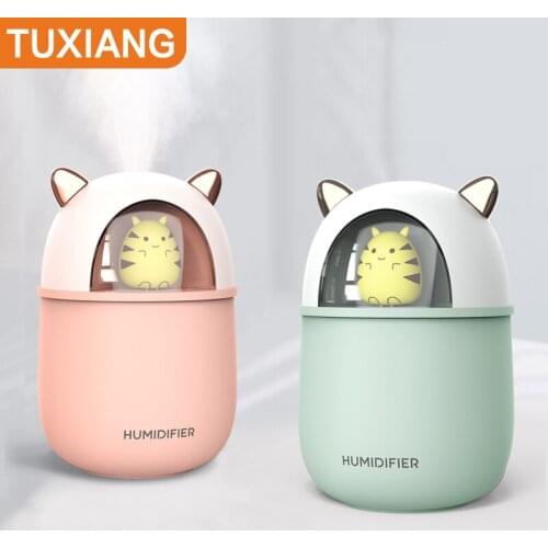 TUXIANG Silent 300ML mini air USB bedroom humidifier home aromatherapy machine purifying air fog sprayer