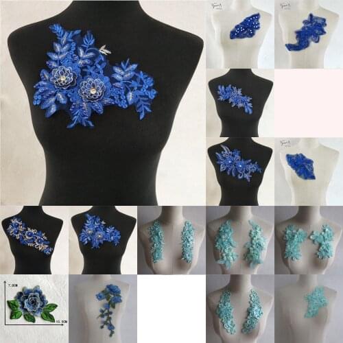 Fashion Embroidery Applique DIY Lace Fabric Neckline Sewing Delicate Lace Collar Decoration Bride Wedding Dress Accessories