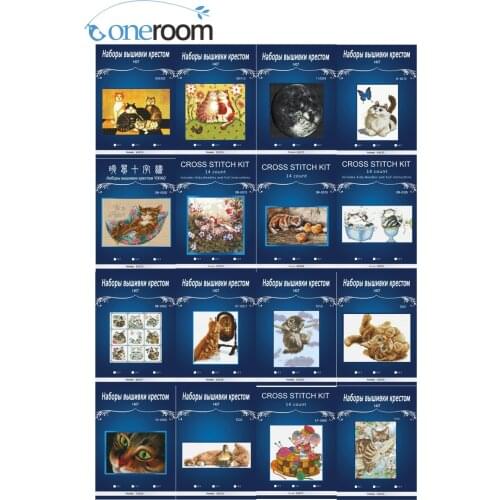 Top Quality Hot Selling Lovely Counted Cross Stitch Kit Hang on Kitty Cat Hang in There DIM 16734