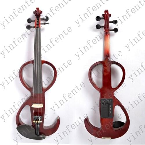 One 4/4 New Electric Violin Powerfull Sound Silent Solid wood Body Red Black Green