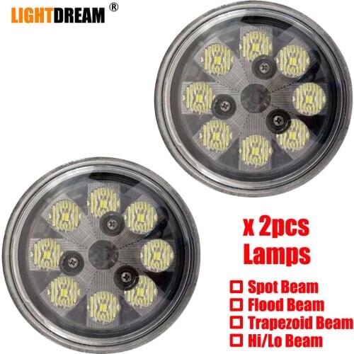 PAR36 Aircraft LED Taxi / Recognition Light LightDream PAR 36 10-30VDC 8leds 1850Lumens IP68 Led sealed beam x2pcs Free Shipping