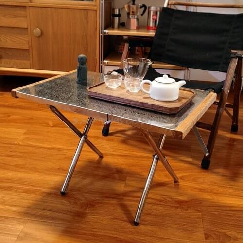 Portable Small Steel Table Outdoor Picnic Camping Barbecue Table Folding Table Leisure Small Table