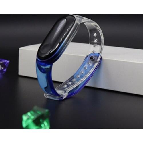 Transparent Silicone Accessories For Mi Band 5 Gradient Wristband For Xiaomi Mi Band 5 New Stylish For Mi 5