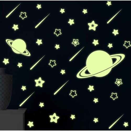PVC Luminous Wall Stickers Glow In The Dark Star Wall Stickers Galaxy moon Star Luminous Kids Room Decor Wallpaper Poster