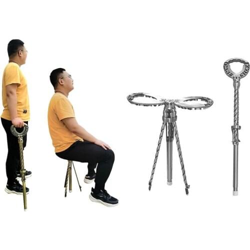 Adjustable Aluminum Alloy Outdoor Camping Cane Stool