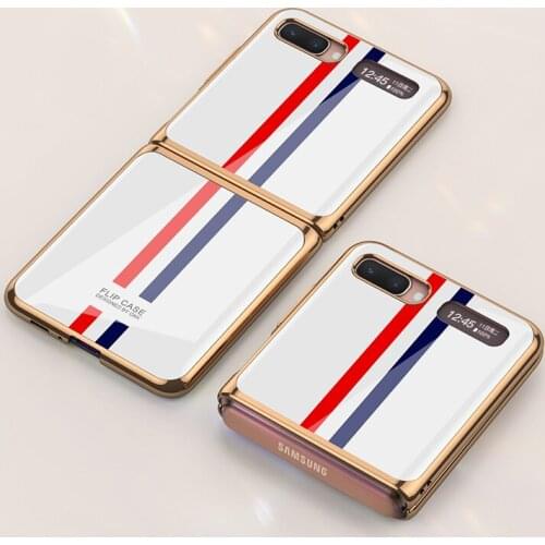 Luxury Plating Glass Hard Phone Case For Samsung Galaxy Z Flip Fold 2 Case Full Protection Cover For Samsung Galaxy Flip Fold 2