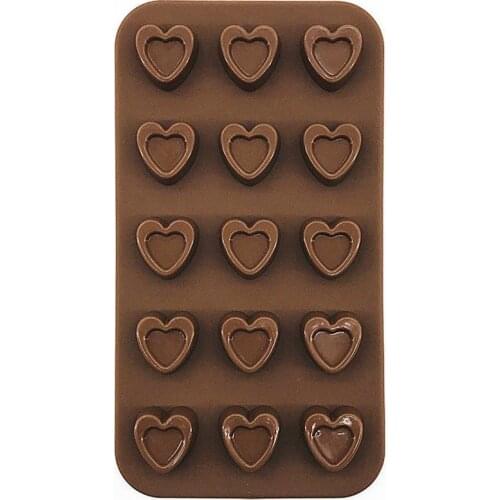 Loving Heart Shape Silicone Fondant Mold DIY Colorful Sweet Heart Chocolate Candy Paste Cake Decorating Tool Mold