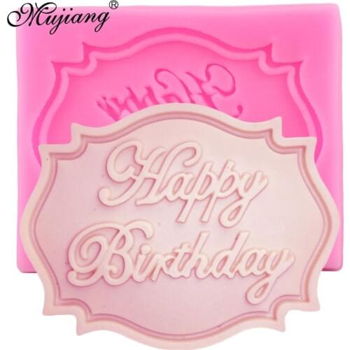 Happy Birthday Letter Form Silicone Mold DIY Cupcake Topper Fondant Cake Decorating Tools Candy Clay Chocolate Gumpaste Mould