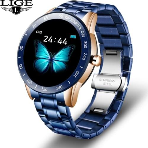 LIGE 2020 New Smart Watch Men Heart Rate Blood Pressure Monitor Sport Multifunction Mode Fitness Tracker Waterproof Smartwatch