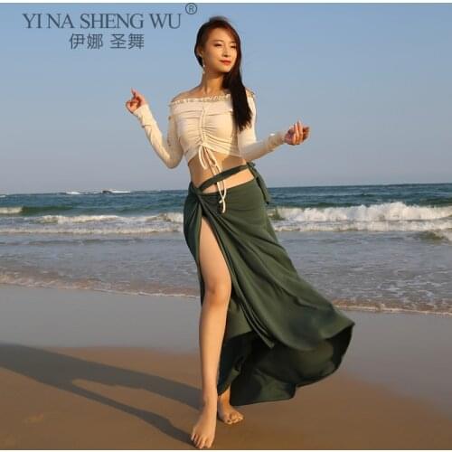 New Belly Dance Sexy Suit Eastern Long Sleeve Top Exercise Long Skirts Practice Clothes Female Group Performance Clothing Class