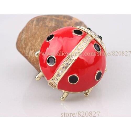 Beetle Crystals Jewellery Jewelry Trinket Ring Box Custom Bug Jewelry Packaging Bug with Wings Jewelry Box for Earrings