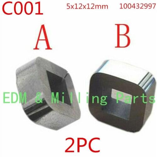 2PC Wire EDM C001 100432997 Tungsten Power Feed Contact Block 5x12x12mm For CNC Charmilles Machine ROBOFIL100/200/400 Service