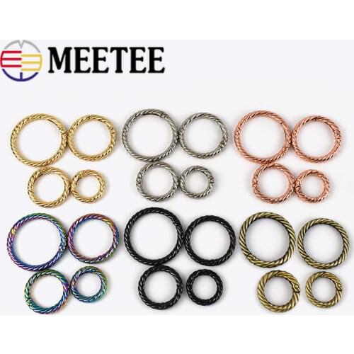 5/10pcs 19/25/32/38mm Openable O Ring Buckles Metal Strap Leather Belt Webbing Spring Chain Buckle Clasp DIY Accessories
