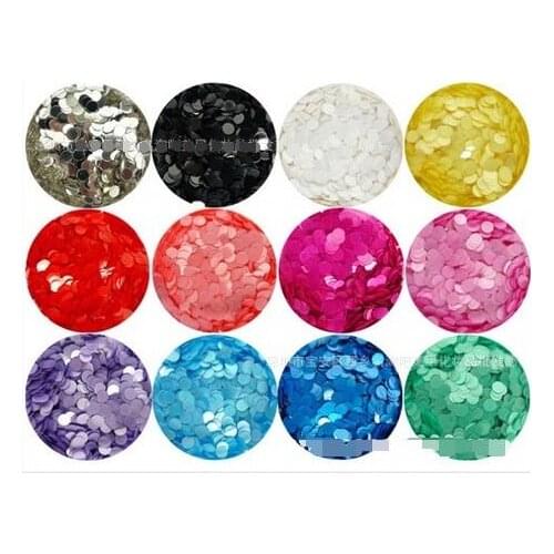 5 g each 12 colors 2 mm matte Round Dot Glitters for Nail Polish making,Nail art
