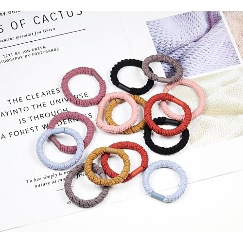 5Pcs/Lot Children Candy Colors Rubber Bands Girls Simple Fashion Elastic Hair Rope Bands Ponytail Holder Hair Accessories
