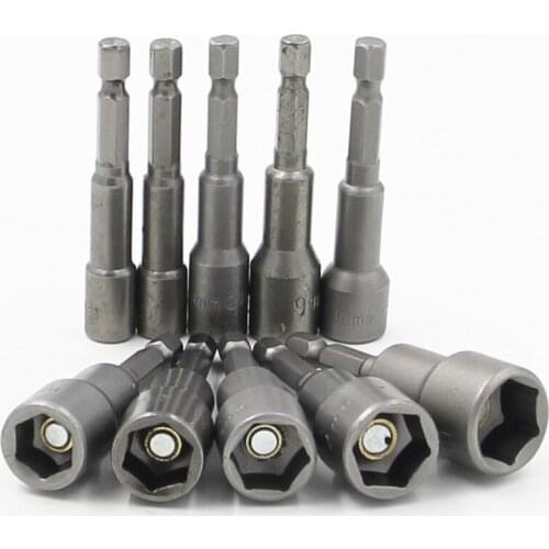 6-15mm 1/4 hex shank conversion ferromagnetic socket wrench 65mm electric screwdriver screwdriver socket