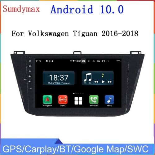 1din 10.1" android 10 car dvd player for Volkswagen touran 2015 2016 2017 with gps navigation autoradio 3G WIFI 64g rom FM