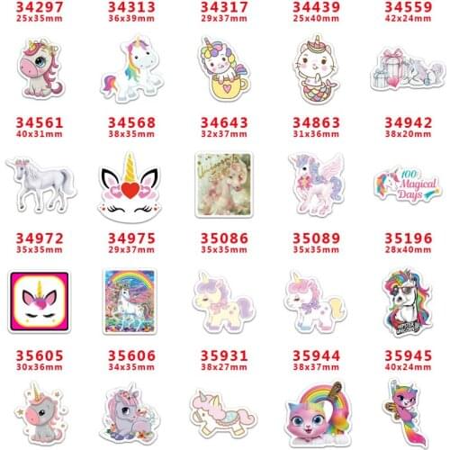Free shipping 30 pcs planar resin unicorn resin pr35945