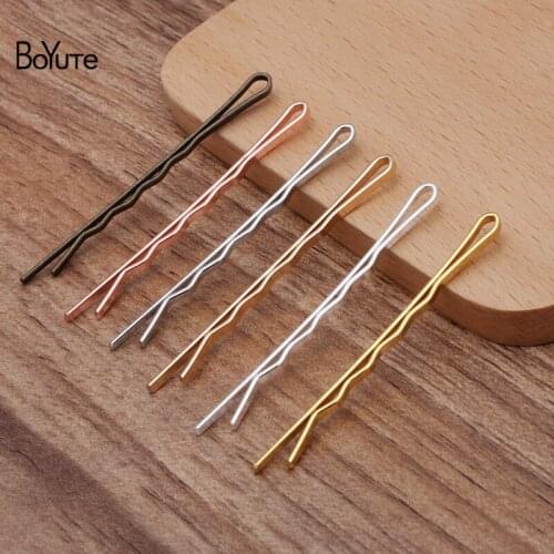 BoYuTe (100 Pieces/Lot) 2*55MM Iron Metal Hairpin Basic Accessories Diy Handmade Jewelry Materials Wholesale