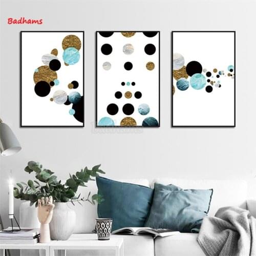 Living Room Decoration Layout Nordic Style Simple Abstract Geometric Pattern Living Room Decoration Painting Sofa Background