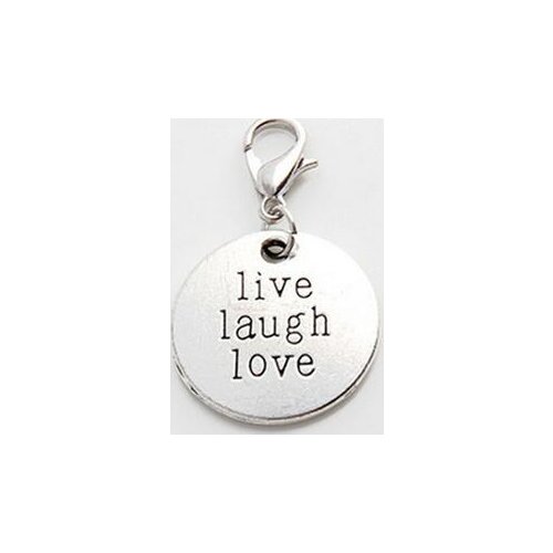 DIY Jewelry Findings 20pcs/lot Silver Plated Live Laugh Love Floating Pendant Charms Fit For Locket Chain Making