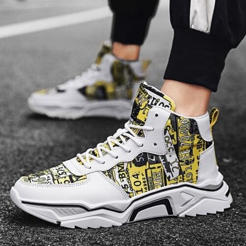 KLYWOO Camouflage Clunky Men Shoes Brand Leisure Sneakers for Men Casual Shoes High Top Cheap Mens Walking Shoes tenis masculino