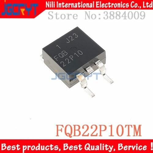 5 unids/lote FQB22P10TM FQB22P10 22A 100V TO-263 Field effect tube P channel