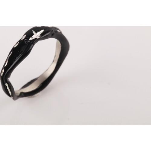 UM US JEWELRY Black Color Unisex Ring