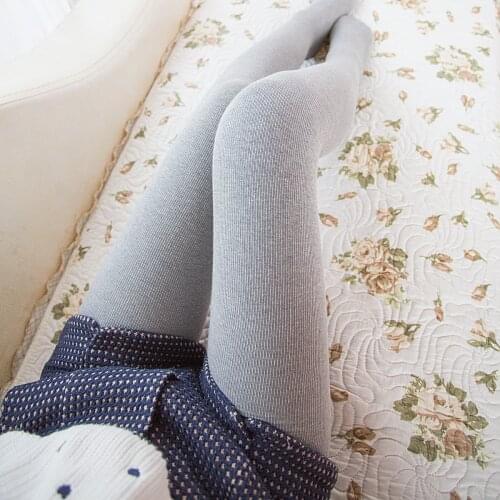 Autumn & Winter Women Sexy Velvet Warm Combed Cotton Stockings High Elastic Fashion Tights Solid Seamless Thick Pantyhose