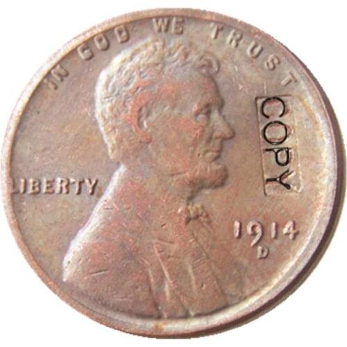 US 1913 1914 1915 1916 1917 Different Mint Wheat Penny Center Copper Copy Coin