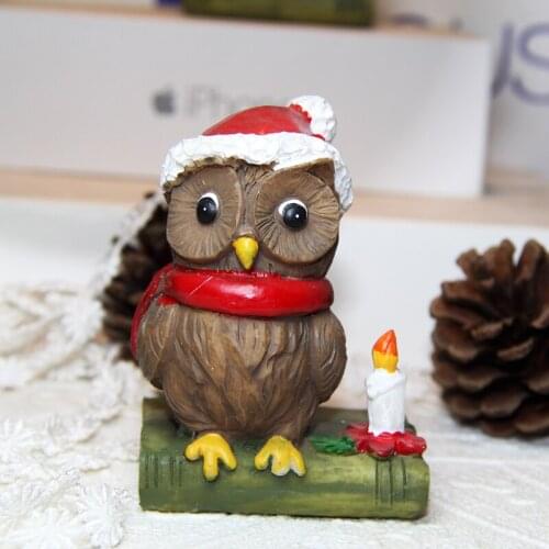 Creative Christmas gifts export resin painted owl ornaments