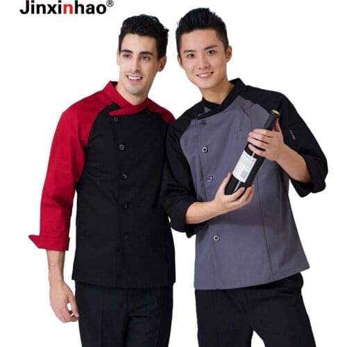 Chefs Uniforms Spring Long Sleeve Hotel Gray Chefwear For Man White Chef Jackets Coats For Women Unique Chefworks Free Shipping