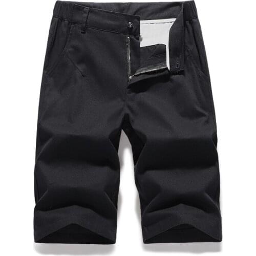 2021 New Mens Summer High Quality Shorts Pure Color Casual Shorts Zipper M-4XL Mens Size Beach Shorts Pantalones Cortos Hombre