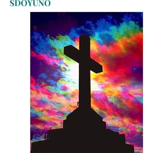 SDOYUNO 60x75cm Paint By Numbers Kits Scenery DIY Painting By Numbers On Canvas Landscape Frame Digital Hand Painting Room Decor