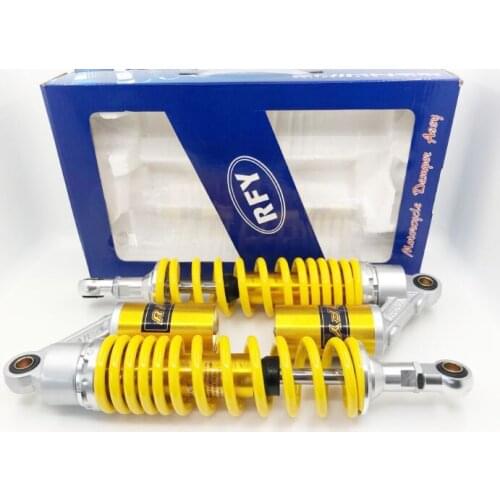 New 350mm 360mm 8mm spring shock absorber motorcycle air impact device for Yamaha suzuki kawasaki Honda CB750 yellow