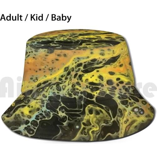 Tortured Soul Bucket Hat Adult kid baby Beach Sun Hats Abstract Cool Trendy Tortured Soul Fluid Art Colorful